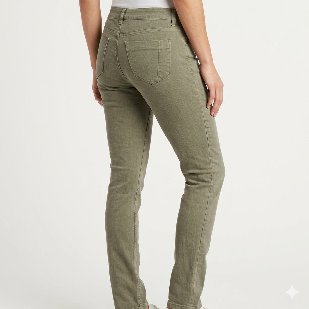 Toad&Co Organic Cotton Olive Green Pants Women's 10 Stretch Faded Aesthetic EUC